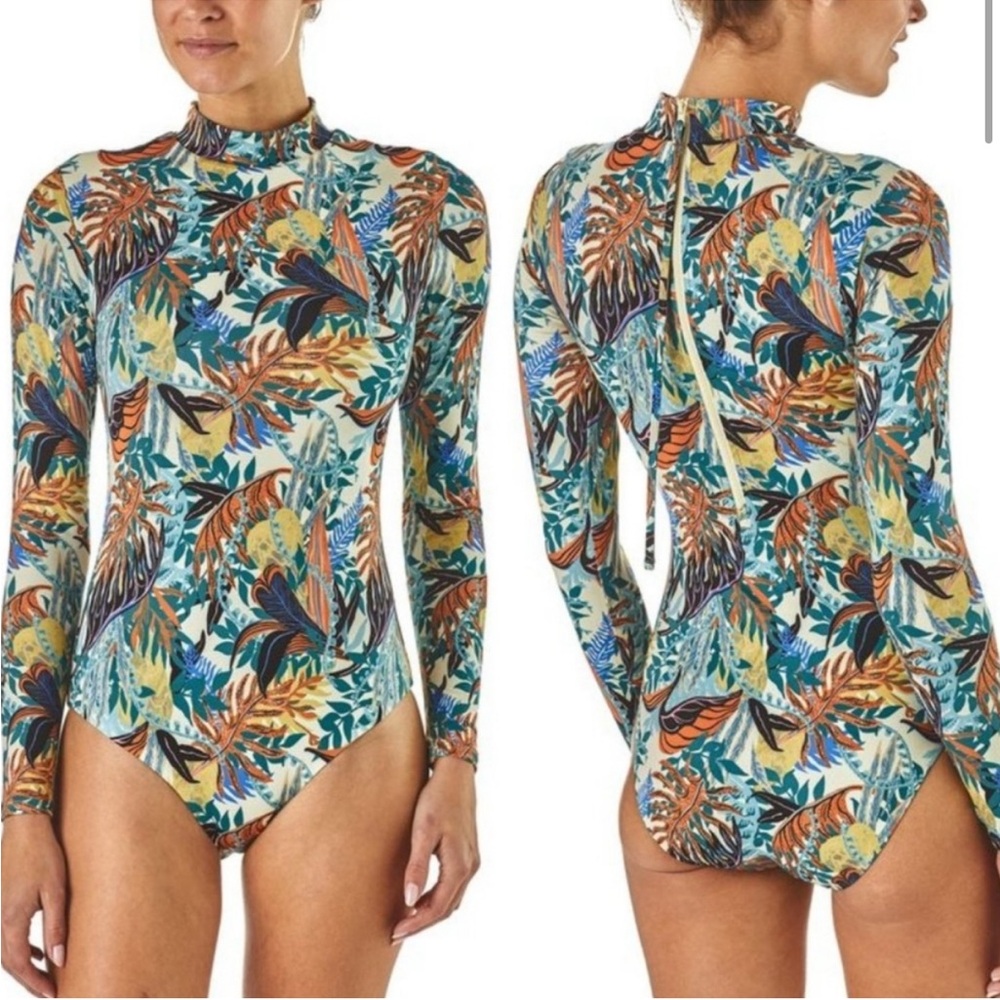 Patagonia Women's Long-Sleeved Swell Seeker One-Piece Swimsuit - Size Small